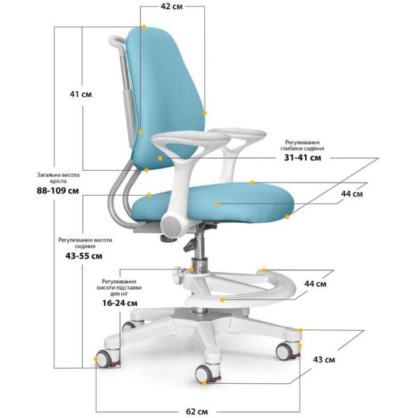 Фото - Крісло дитяче Evo-kids Mio Ergo Blue (Y-507 KBL)